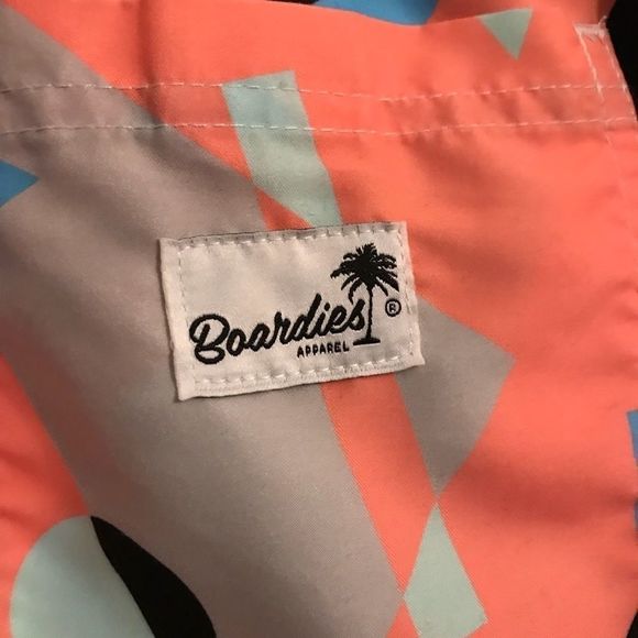 Boardies Peach Palm Tree Surf Board Swim Trunks L - Picture 4 of 5